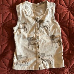 Kate Quinn kids tank, 3T, pug print